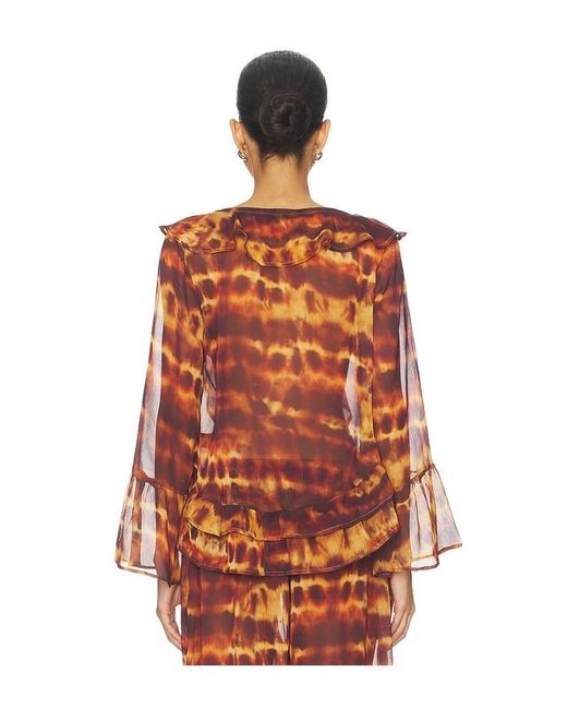 Leslie Amon Orange Olivia Top