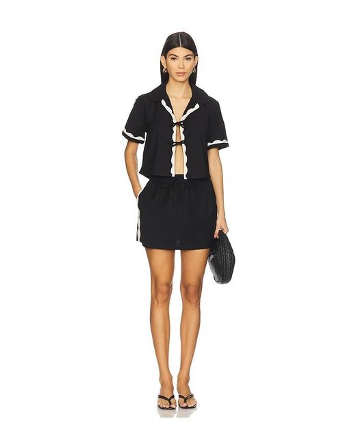 Seafolly Black Tie Front Shirt