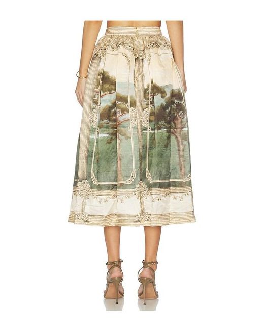 Agua Bendita Natural Tangelo Paraiso Midi Skirt