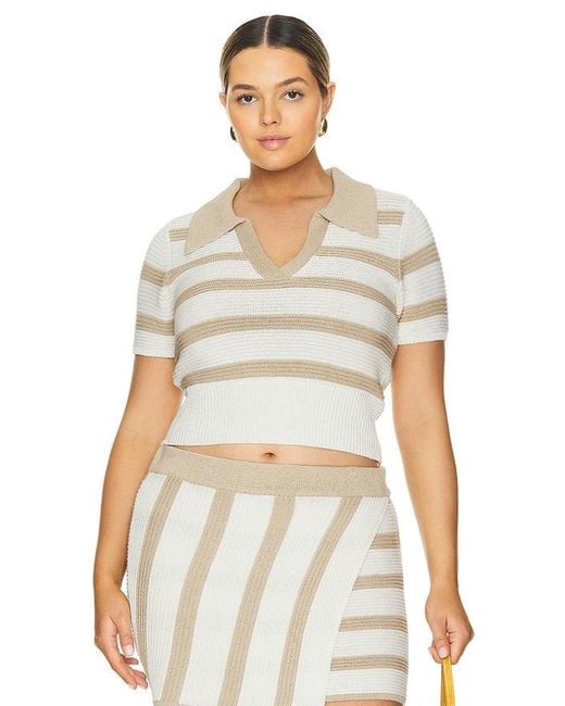 L'academie Natural By Marianna Drea Striped Knit Top