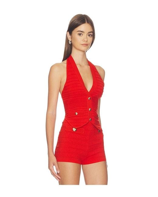 retroféte Red Tinsley Knit Vest
