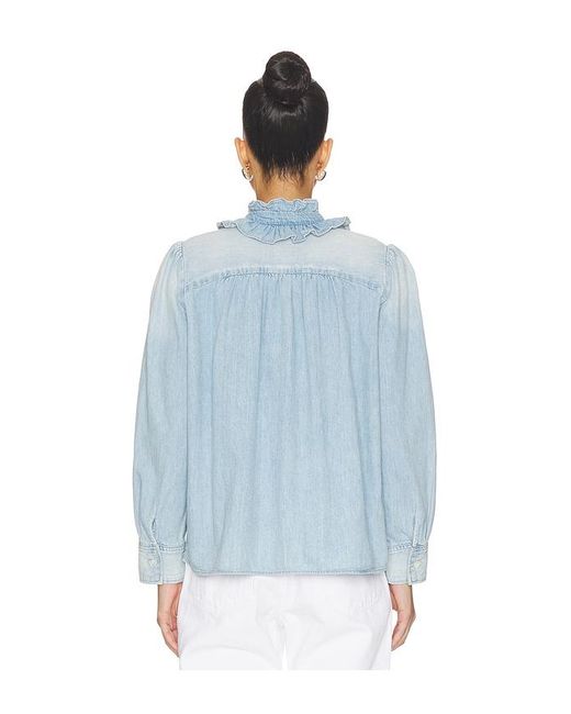 Citizens of Humanity Blue Calista Frill Collar Shirt