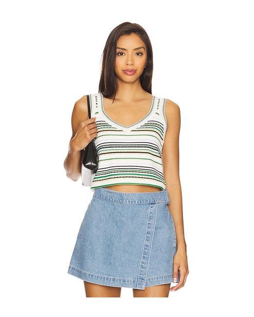 Top Sin Mangas Carlin En Color Blanco, Verde Talla (También En S, Xl, Xs) Veronica Beard de color Blue