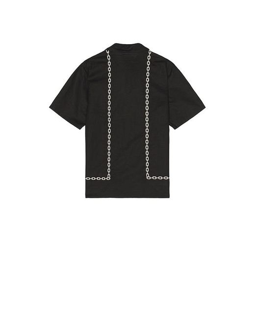 Pleasures Black Chain Button Up Shirt for men