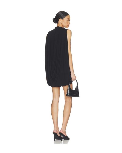 Alexander Wang Black Fitted Mini Dress With Drape Back