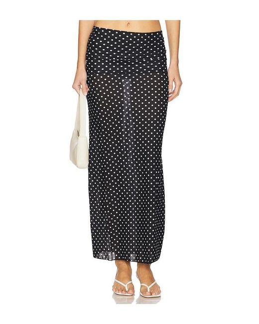 Indah Mickey マキシスカート Black