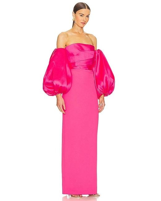 Solace London Pink Carmen Maxi Dress