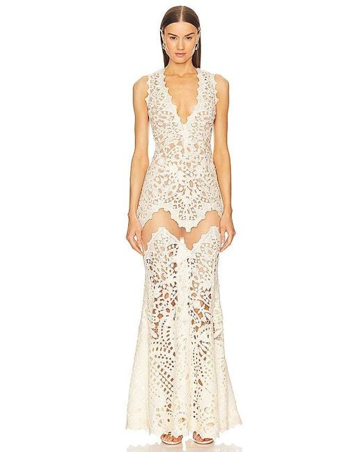 Michael Costello Natural X Revolve Guiliana Gown