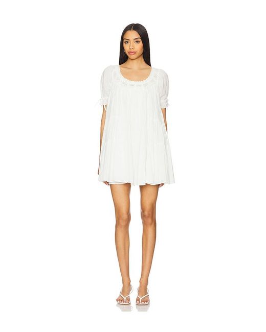 Free People White Sandy Shores Babydoll Dress