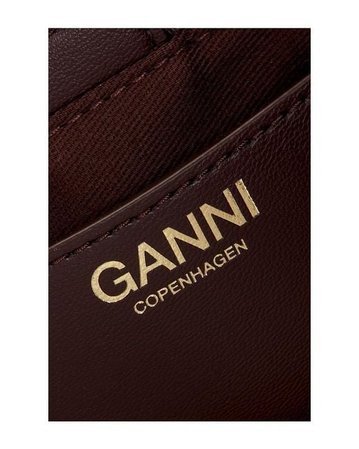 Ganni Metallic Bou Mini Straw Bag