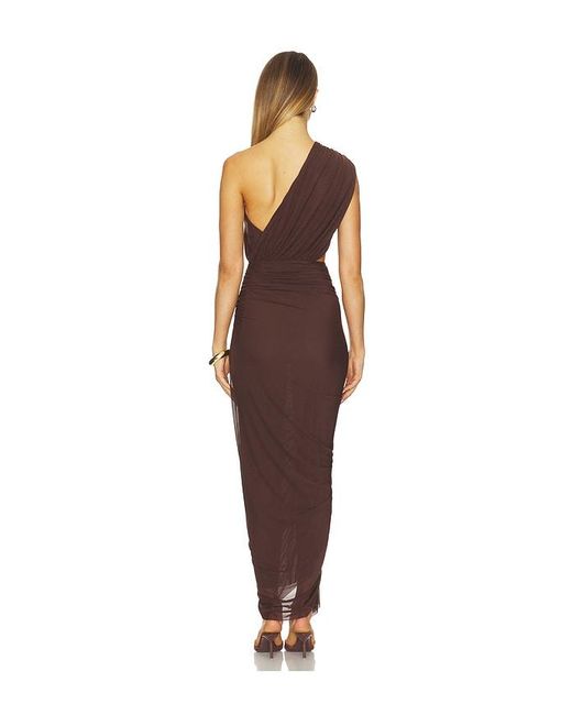 superdown Brown Juliet Midi Dress