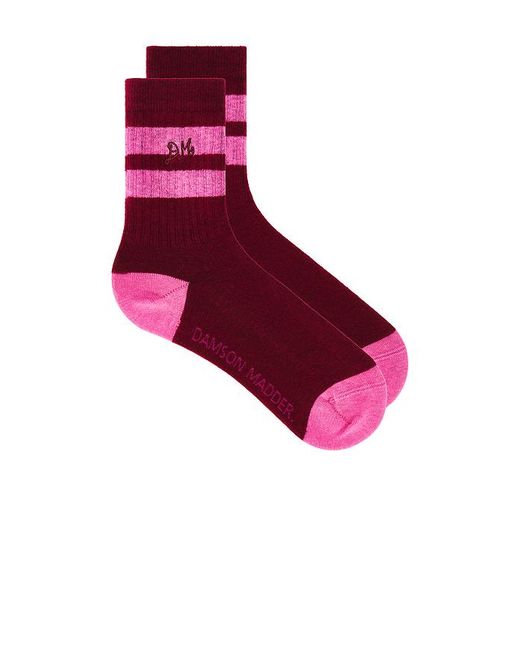Damson Madder Red Calf Length Socks