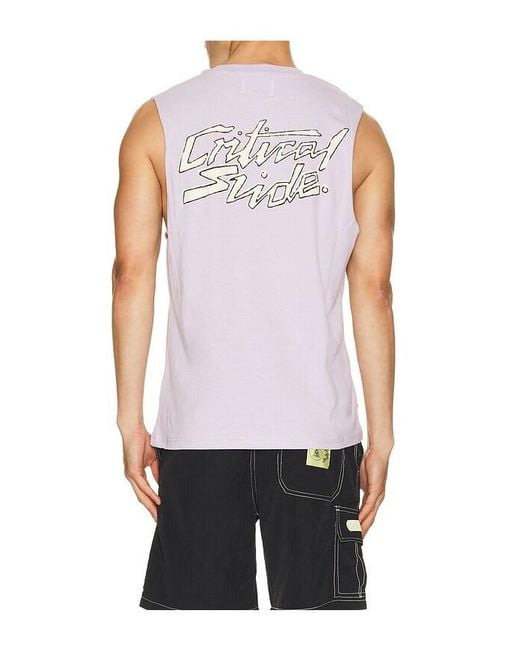 Critical Slide White Electric Muscle Tank for men