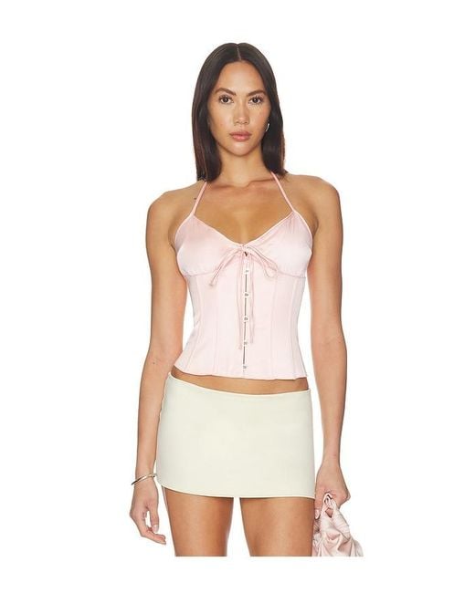 GUIZIO White Marini Corset Top