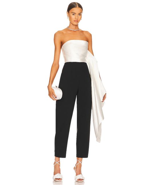 Solace London Synthetic Arlo Jumpsuit in Cream & Black (Black) | Lyst