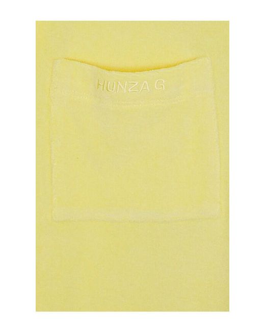 Hunza G Yellow Resorthemd Aus Frottee Towelling Resort Shirt
