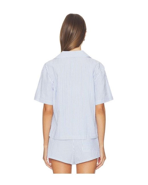 GOOD AMERICAN White Camp Shirt