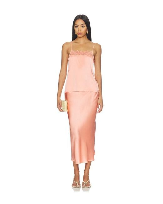 SABLYN Pink Haya Lace Trim Square Neck Cami