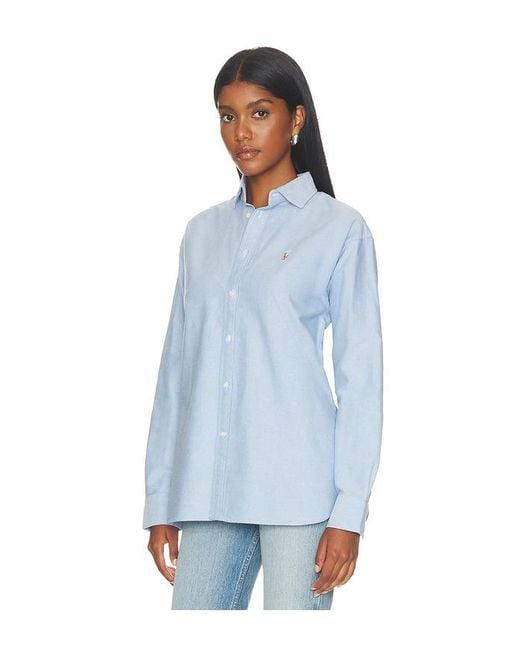 Polo Ralph Lauren Blue Long Sleeve Button Front Shirt