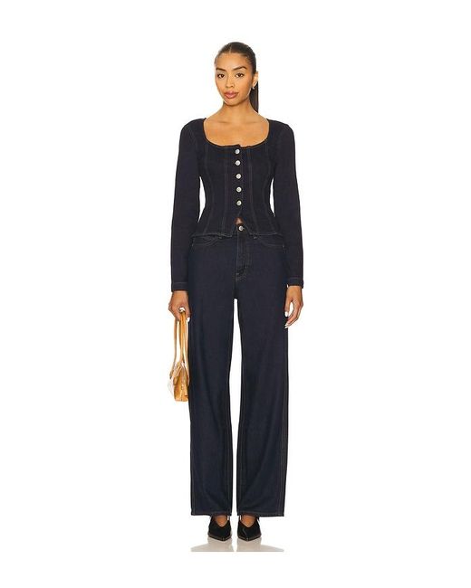 DL1961 Blue Kaylen High Rise Soft Curve Straight Jeans