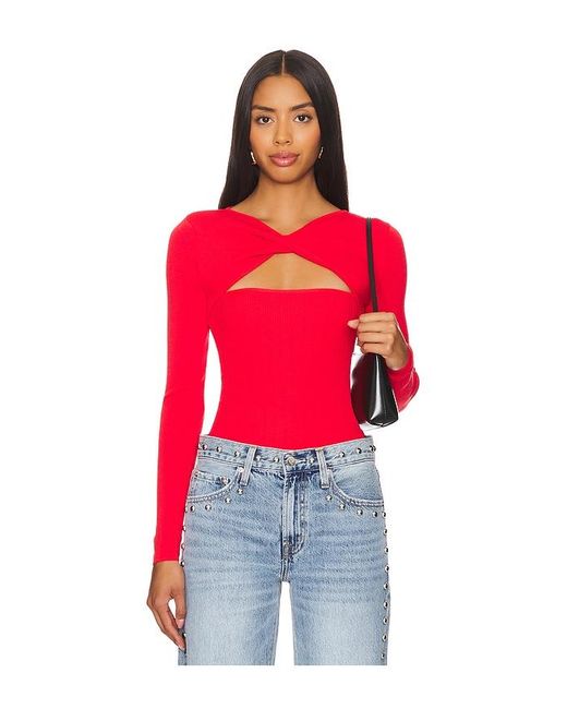 superdown Red Kenzie Knit Top