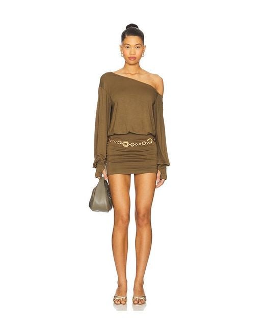 Vestido Rosabella En Color Verde Oliva Talla (También En M, S, Xl, Xs, Xxs) superdown de color Natural