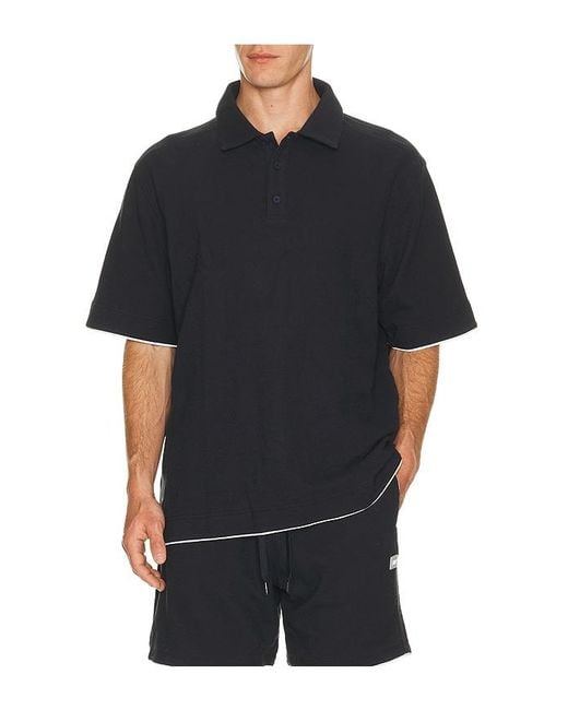Rhone Black Seaside Terry Polo for men