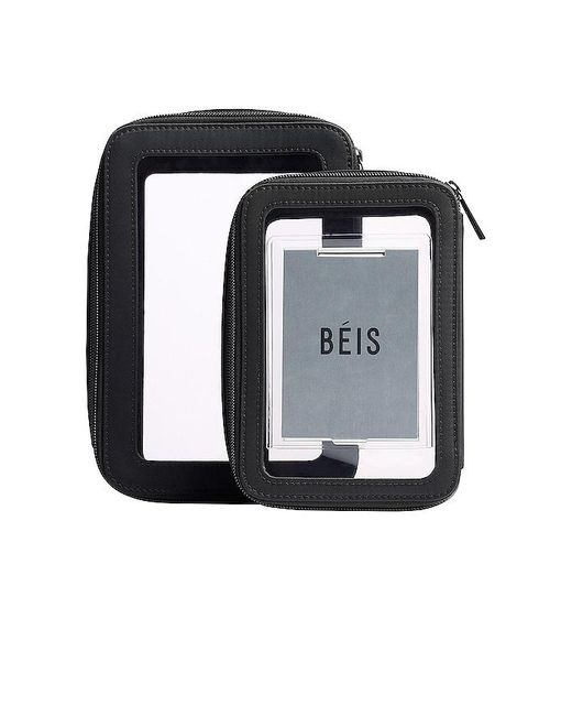 BEIS Black The Inflight Cosmetic Case Set