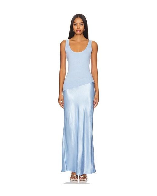 SOVERE Blue Rhyme Combo Slip Knit Dress