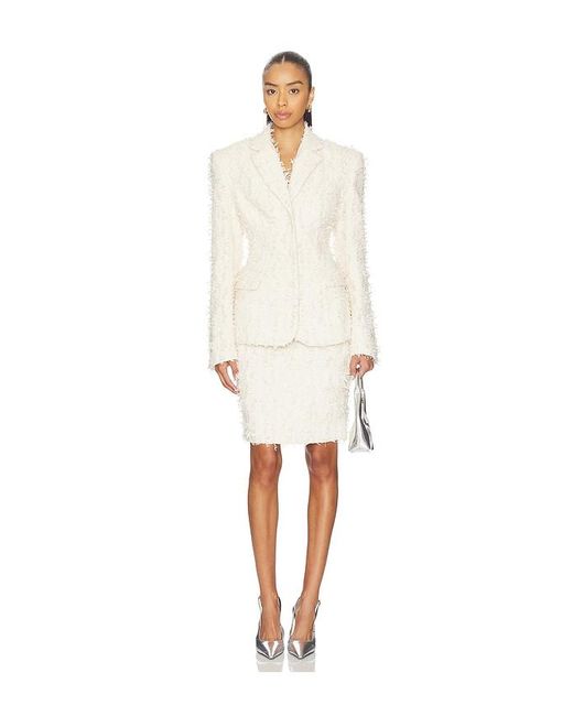 GUIZIO White Lillian Pencil Skirt