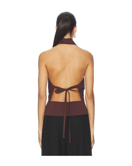St. Agni Purple Halter Wrap Top