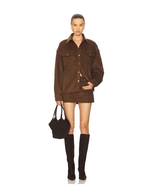 EB DENIM Brown Daniele Shirt Jacket