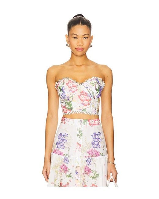 Charo Ruiz White Trägerloses Top Bio