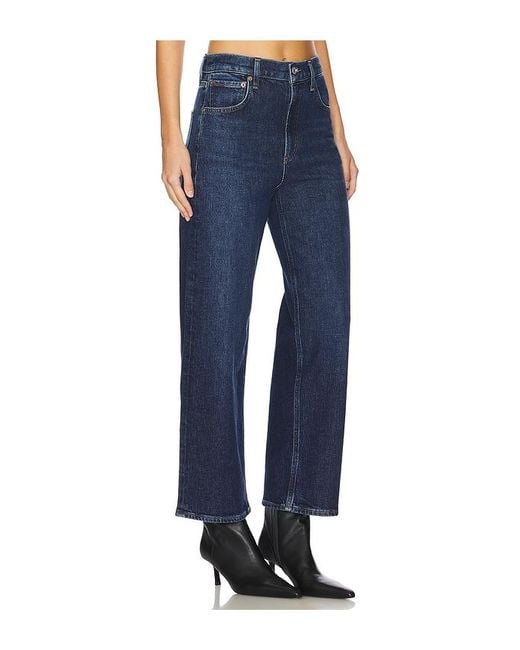 Agolde Blue Recycled Cotton Wide-Leg Jeans