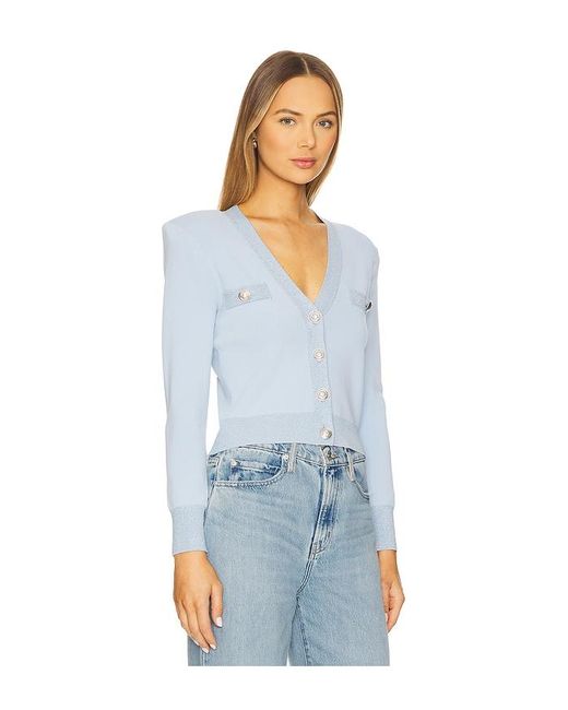 L'Agence Blue 'Agence Taya Cropped Cardigan