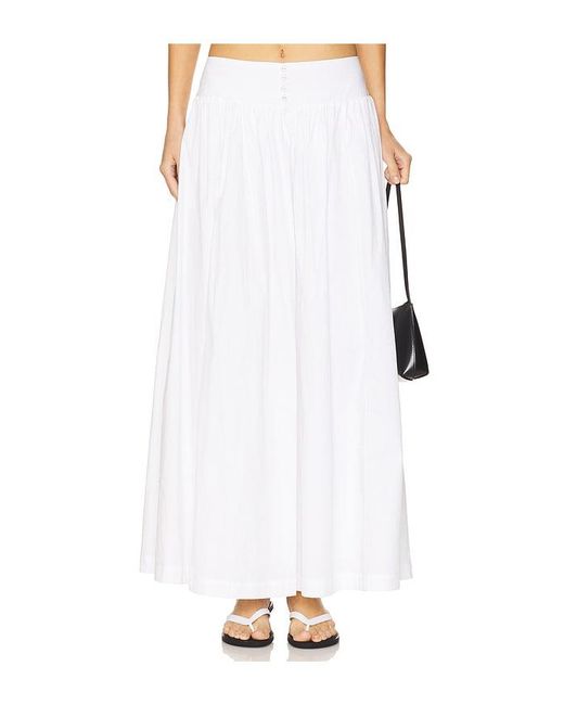WeWoreWhat White Drop Waist Maxi Skirt