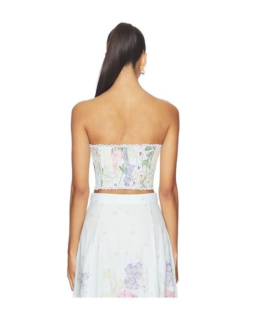 Charo Ruiz White Bustier Bio Top