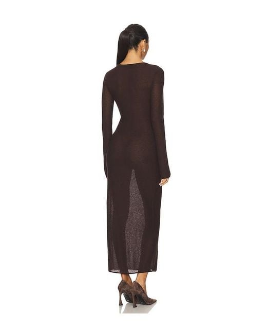 L'academie Brown 'Academie Delmer Midi Dress