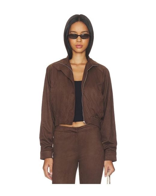 superdown Brown Ayla Faux Suede Jacket