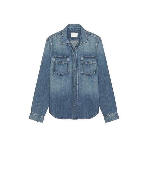 Citizens of Humanity Blue Cairo Utility Shirt for men