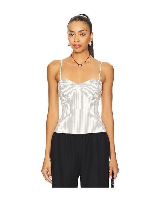 Cami NYC White Noya Bustier Top