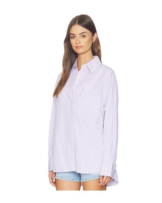 DL1961 White Dl Faye Oversized Poplin Shirt