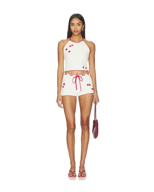LoveShackFancy White Nandie Short