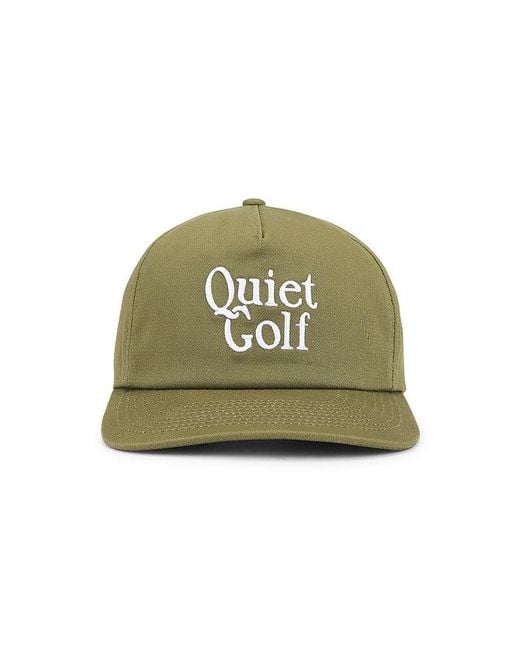 Quiet Golf Green Heritage 5 Panel Hat for men