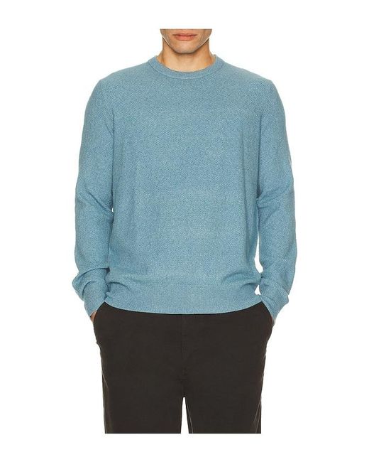 Faherty Brand Blue Jackson Crew Neck Sweater for men