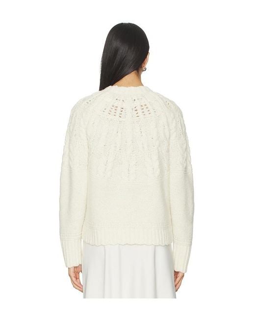 LoveShackFancy White Lässiger Pullover Sloanna
