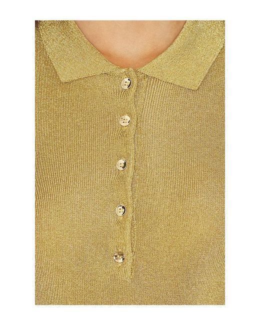 GUIZIO Metallic Mateo Polo Top