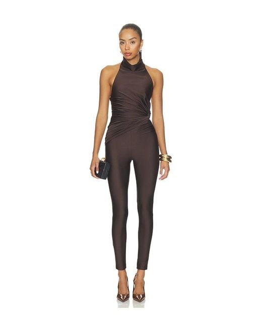 ANDAMANE Brown Tatiana Sleeveless Open Back Jumpsuit