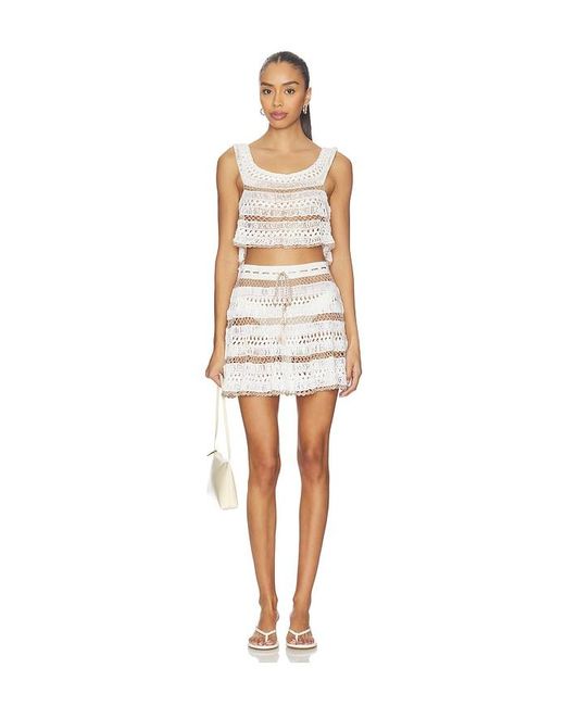 MY BEACHY SIDE White Cleo Hand-Crocheted Top