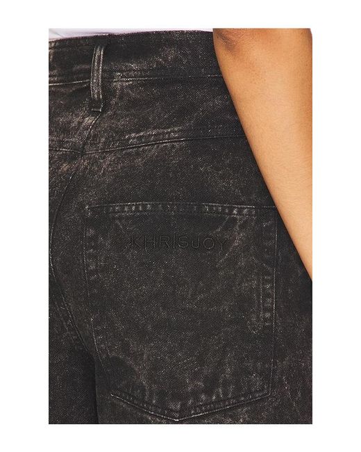 Khrisjoy Black Elio Dyed Wide Leg Jeans